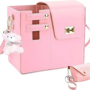 Brand New Purse 9x9 Pink Solid Flap Crossbody Bag